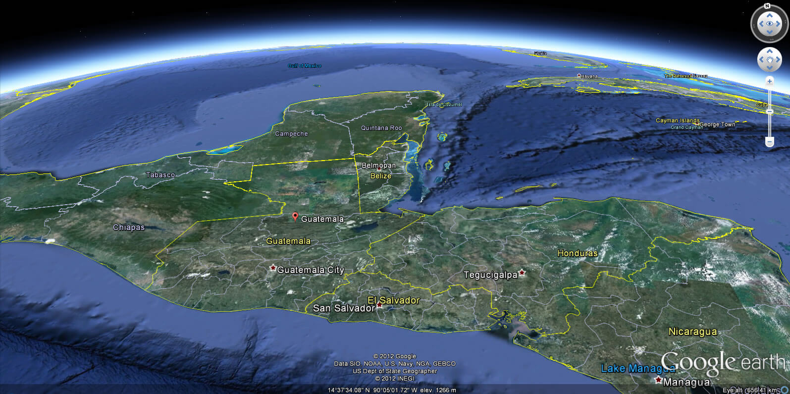 Guatemala Earth Map